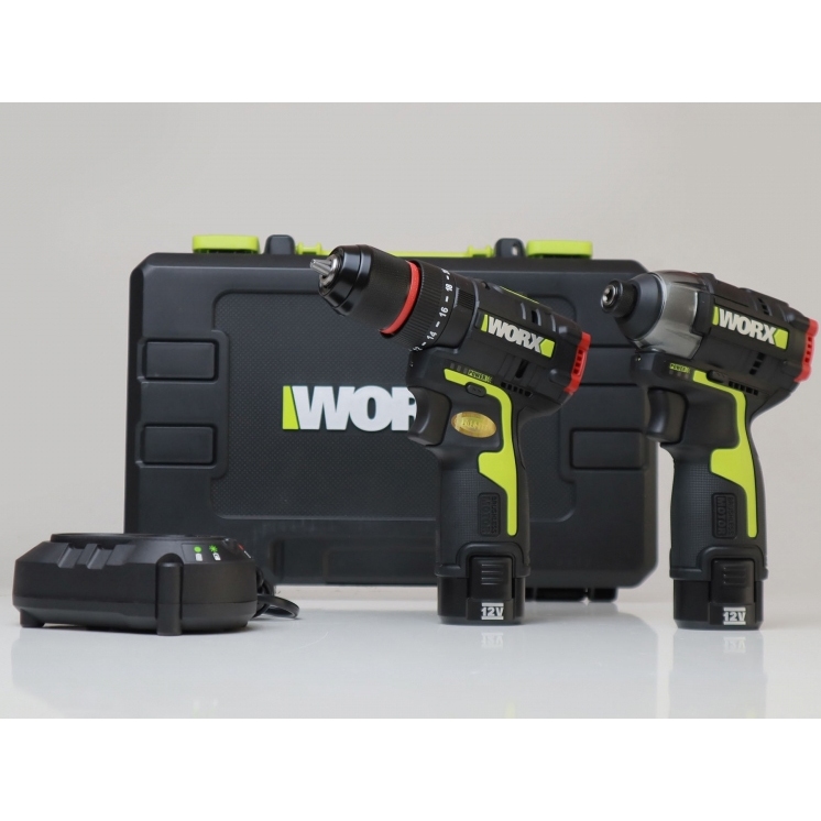 Combo Worx Khoan 3 CN WU131x & Chuyên Vít WU132x ( 2 Pin 2Ah & Sạc ) Chính Hãng Bảo Hành 12 Tháng