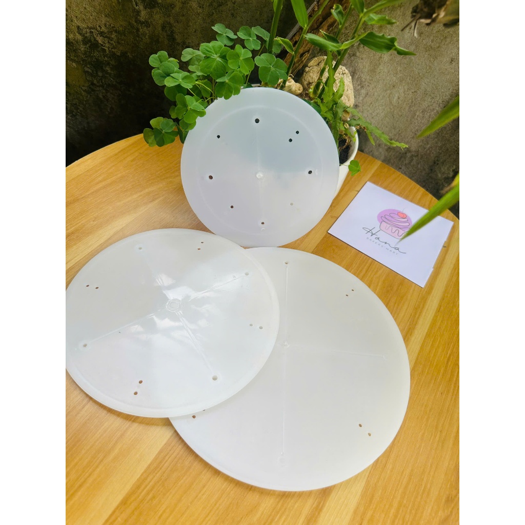Mặt nhựa đặt bánh kem kích thước 18cm-20cm-25cm- 30cm dùng để đặt hoa kem, đặt kem hình thú,…
