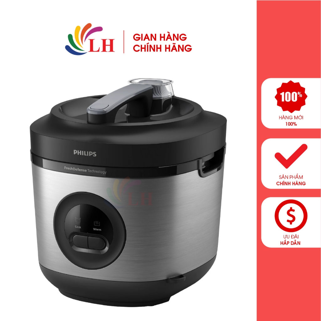 Nồi cơm điện nắp gài Philips 1.8 lít HD3213/31 - Hàng chính hãng