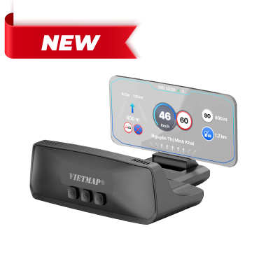 VIETMAP H50 - Màn HUD thế hệ mới, tích hợp GPS, kết nối Vietmap live hiển thị tốc độ giới hạn