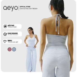  Áo bra nữ Flow aeyo - áo thể thao tập gym yoga pilates cổ yếm 