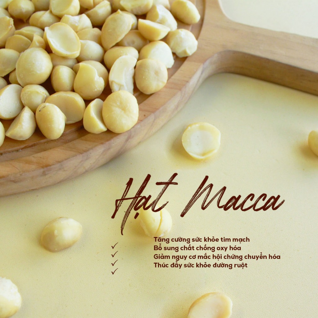 Hạt Macca nhân vỡ.