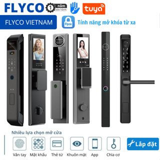  2025 Khóa Thông Minh Vân Tay Điện Tử Flyco phù hợp Cửa Gỗ,Composite Xingfa Nhôm Kính Thép Sắt Vân Gỗ - BH Khoá 1 năm 