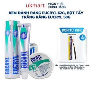 Kem Đánh Răng Eucryl 62g Bột Tẩy Trắng Răng Eucryl 50g Giúp Sạch Miệng Trắng Răng Hơi Thở Thơm Mát 