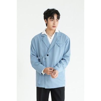 Áo Khoác Blazer Nam MANDO Dài Tay Form Rộng Thiết Kế Vạt Phong Cách Kiểu Dáng Basic Thời Trang Hàn Quốc