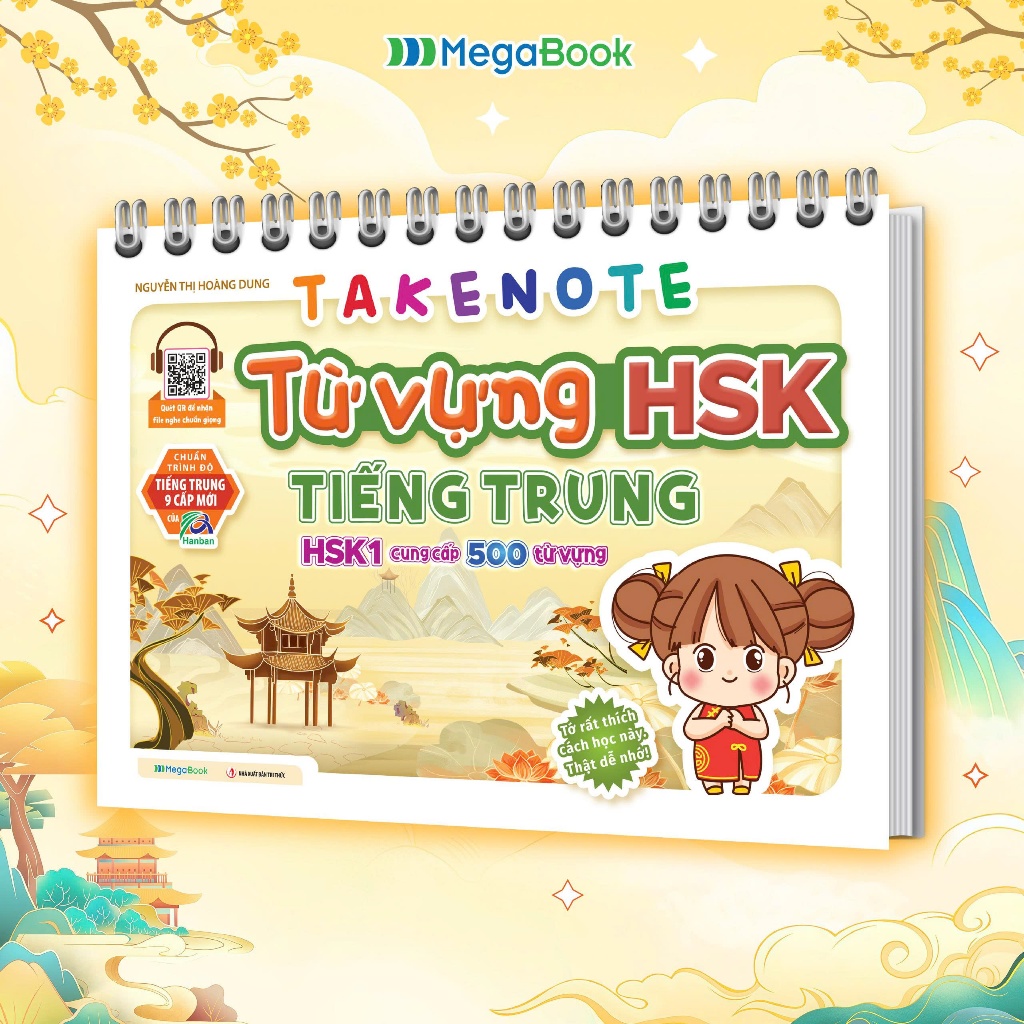 Sách Takenote: Từ vựng HSK1 Tiếng Trung (cung cấp 500 từ vựng)