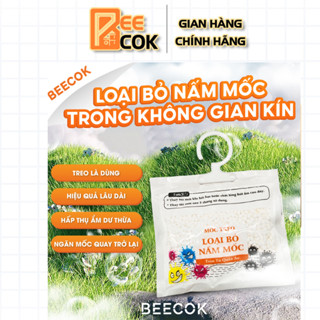 Túi Hút Ẩm Khử Mùi Beecok 100 gram hút ẩm lên tới 500ml Chống Mốc, Nồm, Ẩm Có Móc Treo Tủ Quần Áo