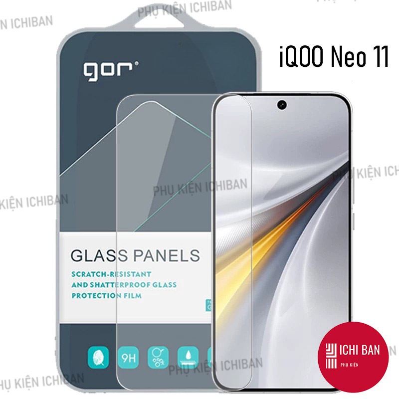 Kính Cường Lực Vivo iQOO Neo 11/ Neo 11 Pro, iQOO Neo 10/ Neo 10 Pro Trong Suốt Không Viền Đen 9H/ V