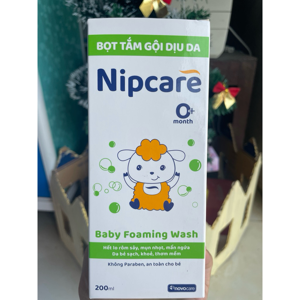 Sữa tắm Bọt tắm gội dịu da Nipcare an toàn cho bé từ 0 tháng tuổi hết rôm sảy mụn nhọn mẩn ngứa giúp