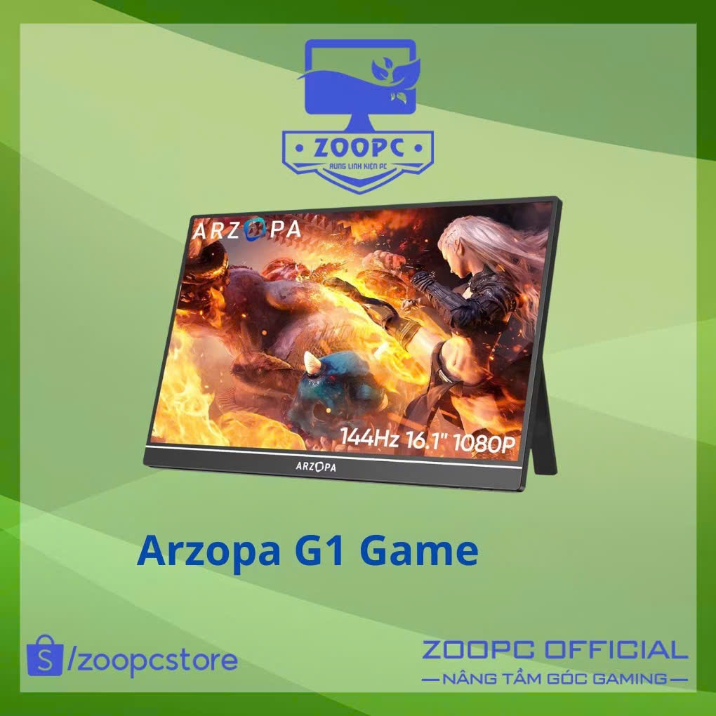 [Hàng có sẵn] Arzopa G1 Game 16.1 Inch Tấm Nền IPS Full HD 100% sRGB 144Hz | ZOOPC STORE