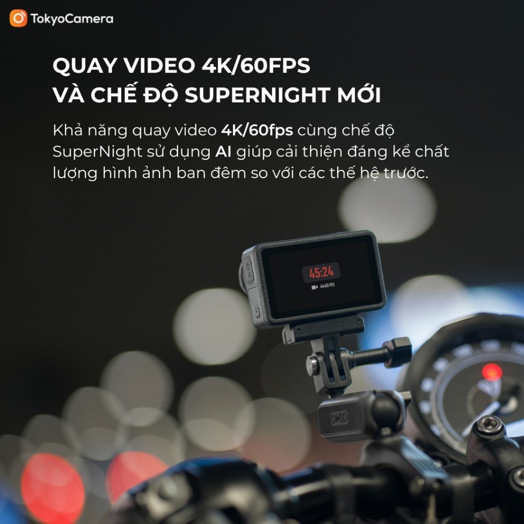 Camera DJI Osmo Action 5 Pro máy quay hành trình quay đêm rõ nét bảo hành chính hãng 12 tháng | BigBuy360 - bigbuy360.vn