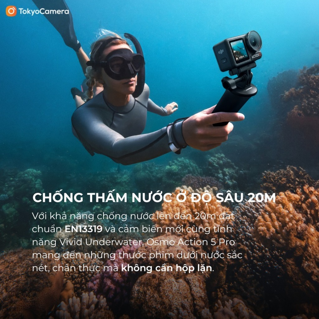 Camera DJI Osmo Action 5 Pro máy quay hành trình quay đêm rõ nét bảo hành chính hãng 12 tháng | BigBuy360 - bigbuy360.vn
