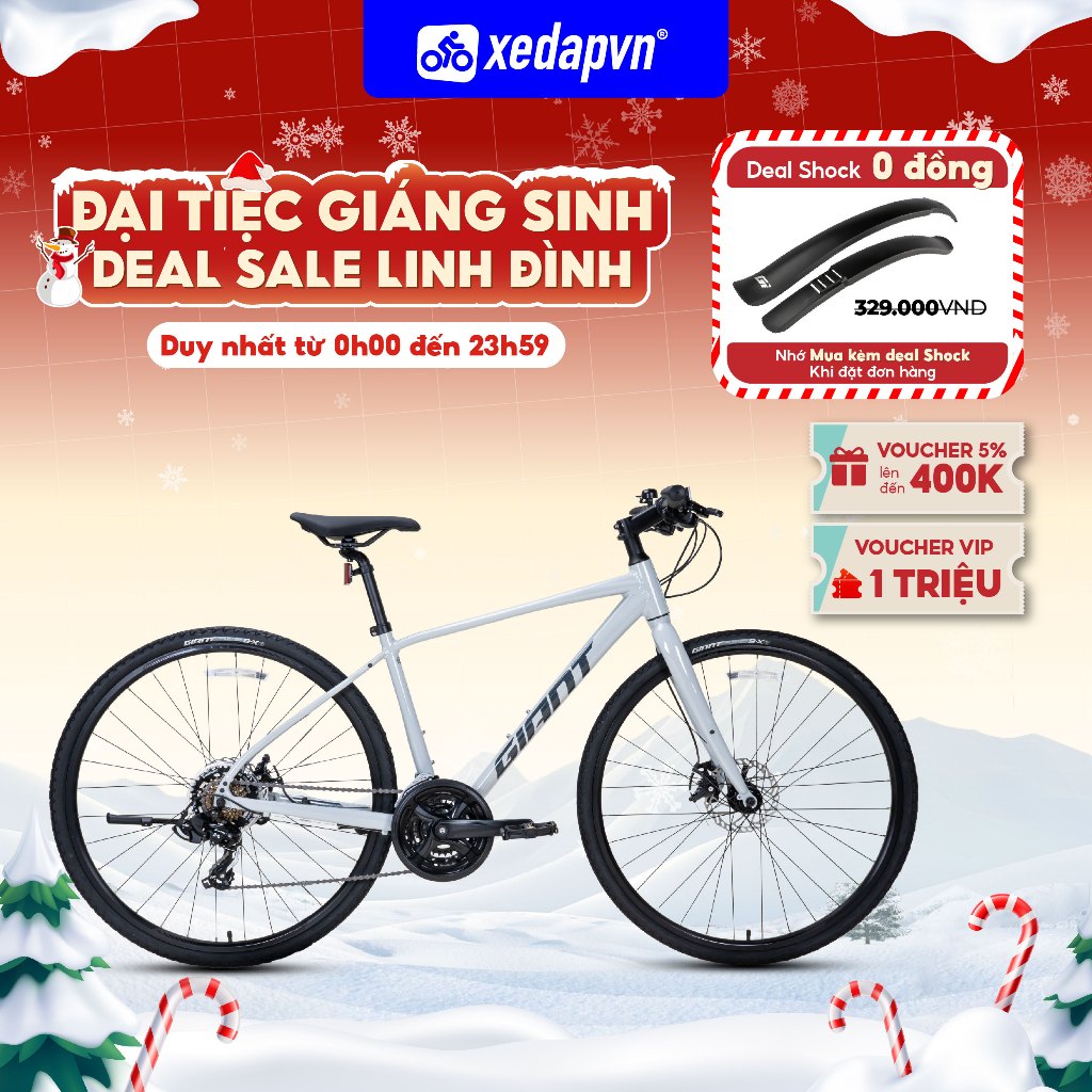  Xe Đạp Đường Phố GIANT Escape 2 & 2 Disc - 2024 2025 – Bánh 700C 21 Tốc Độ Phù Hợp Người Cao 1m60–1m80 | xedapvn 