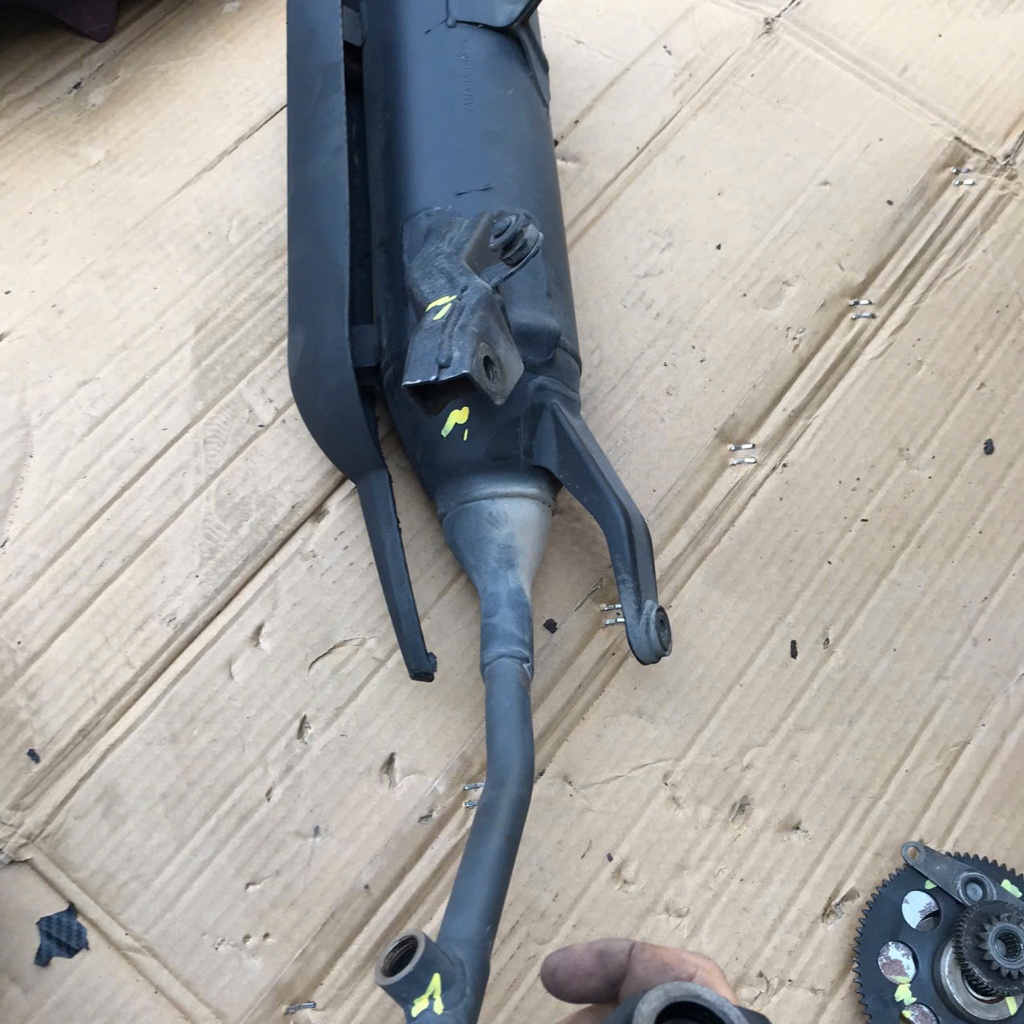 full cụm ống xả yamaha cuxi 100 fi (hàng zin tháo xe )