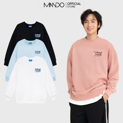 Áo Sweater MANDO Chất Nỉ Chân Cua Co Dãn, Dày Dặn Mềm Mịn Form Rộng Phong Cách Unisex - SWT001