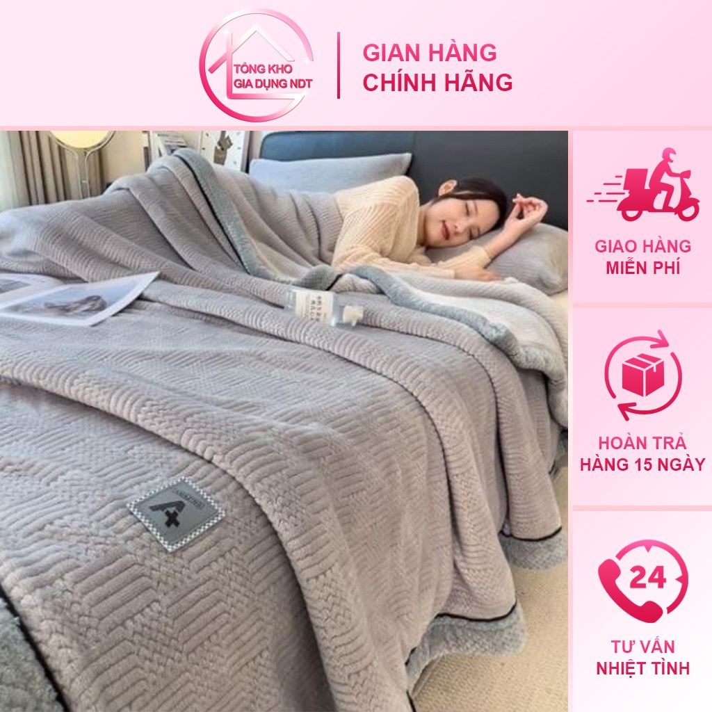 Chăn Nỉ Tuyết Snow Amazing A+ thiết kế thời thượng, sang trọng kích thước 2m x 2m3 nặng 2kg