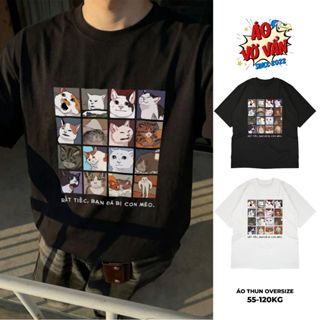  Áo Vớ Vẩn Bạn Đã Bị Con Mèo Meme hài Áo thun text vui cute dễ thương - Premium Overisze Cotton 4 chiều Nam Nữ 