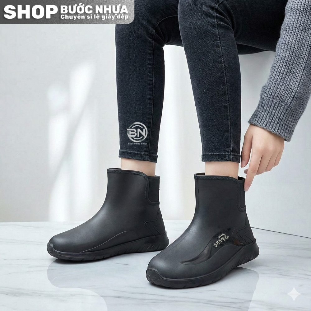 Ủng ngắn cao su size 36-43 - Chống nước, phù hợp đi mưa, làm vườn, bảo hộ lao động