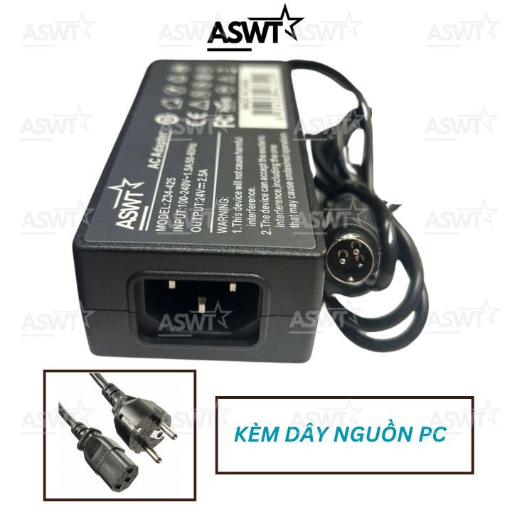 Dây nguồn Máy in nhiệt iPOS iTP85 iTP76U iTP86 iTP80 24V -2.5A - FULL VAT, adapter IPOS 24v