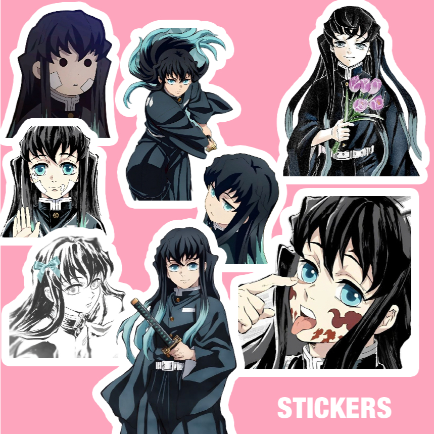 50 -100 sticker Muichiro Hà trụ Tokitou Muichiro Kimetsu no Yaiba Hình dán nhân vật thanh gươm diệt 