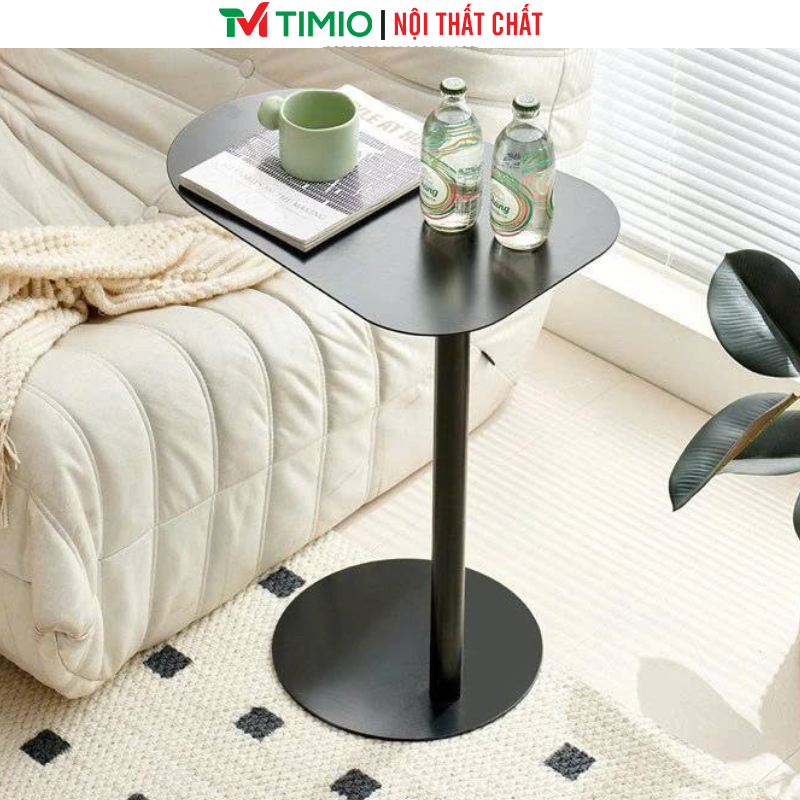 Bàn trà sofa chân sắt sơn tĩnh điện chống ghỉ có 2 màu trắng đen thương hiệu TIMIO - GM116