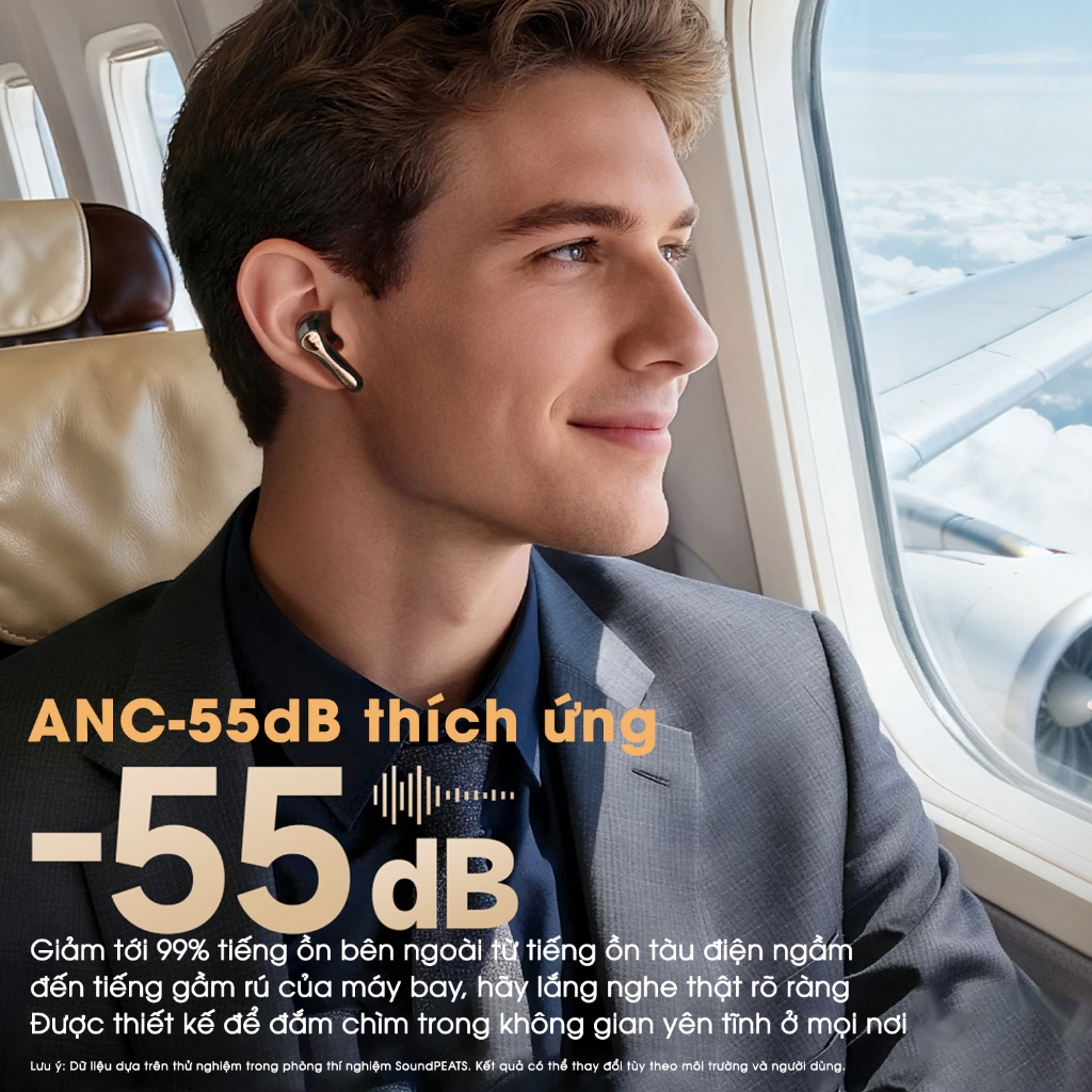 Tai nghe True Wireless SoundPEATS Air5 Pro+ Hybrid Adaptive ANC, Loa kép xMEMS, Bluetooth 5.4 | BigBuy360 - bigbuy360.vn