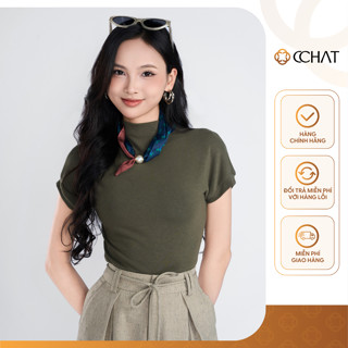  Áo Thun Nữ CCHAT Dáng Ôm Bổ Lưng Basic Chất Liệu Cao Cấp 25TNC2014OB 