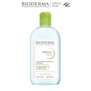   ĐỘC QUYỀN LIVESTREAM  Dung dịch làm sạch và tẩy trang Micellar cho da hỗn hợp và da dầu mụn Bioderma Sébium H2O - 500ml 