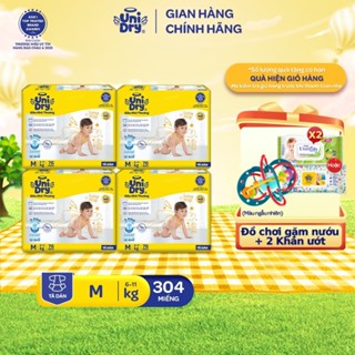   HỎA TỐC  Combo 4 Tã dán UniDry Siêu khô thoáng gói Super Jumbo mới size M76 L68 XL62 