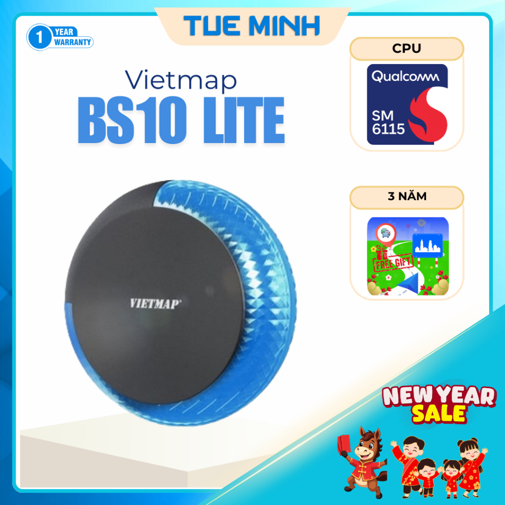 Android Box ô tô Vietmap BS10 Lite - QCM6125, QCM6115, Android 13