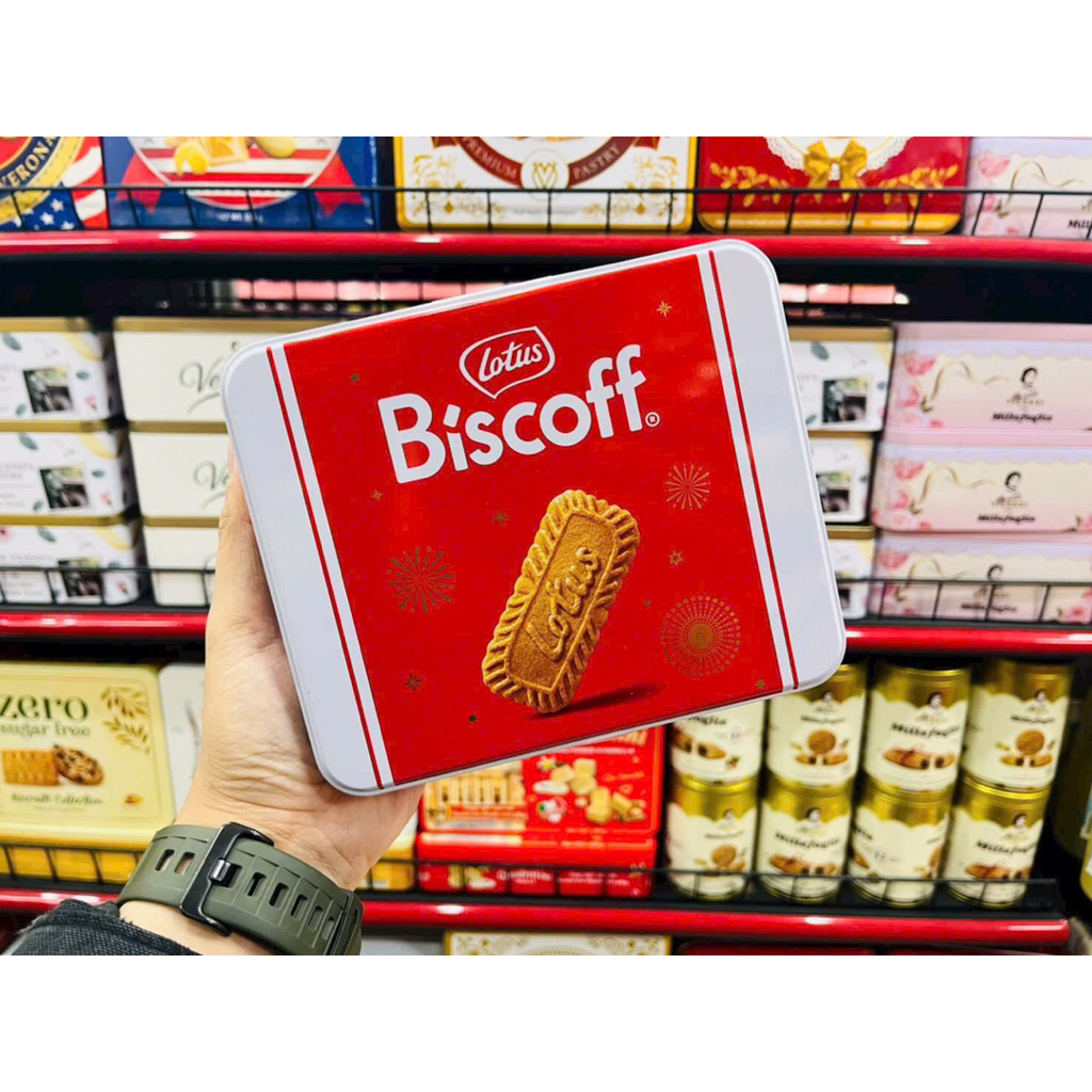 Bánh Quy Hộp Thiết Biscoff Hiệu Lotus Vị Caramel Quế 156g
