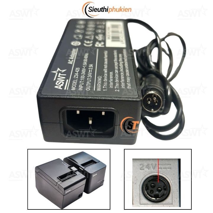 Cục nguồn cho máy in hóa đơn Gpos G302 G303, adapter máy in bill Gpos G302