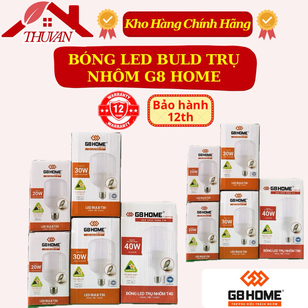 Bóng đèn led buld G8 trụ nhôm 20W 30W 40W