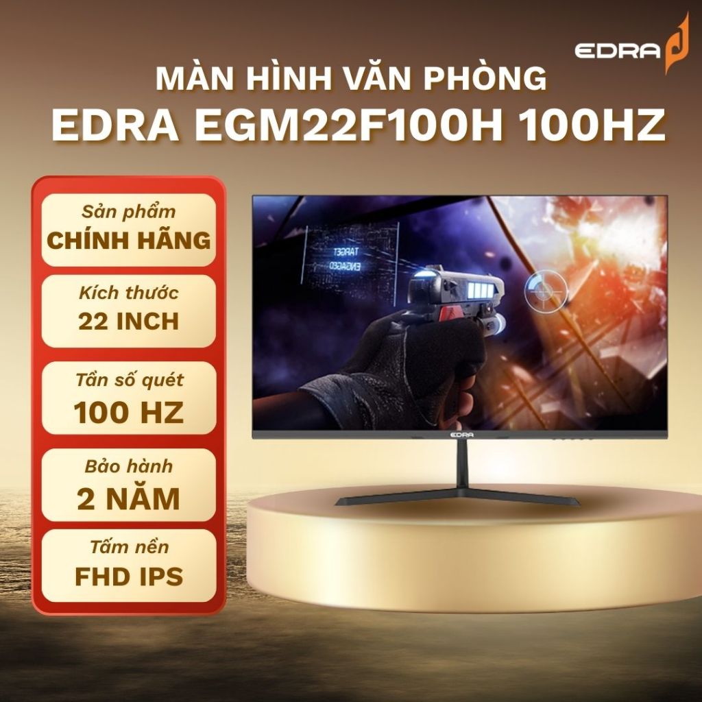 Màn hình PC EDRA EGM22F100H 22" FHD IPS 100Hz Bảo hành chính hãng 2 năm