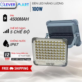 Đèn Năng Lượng Mặt Trời Cầm Tay 100W - 280 LED Siêu Sáng, 5 Chế Độ Sáng, Pin 4500mAh Bền Bỉ