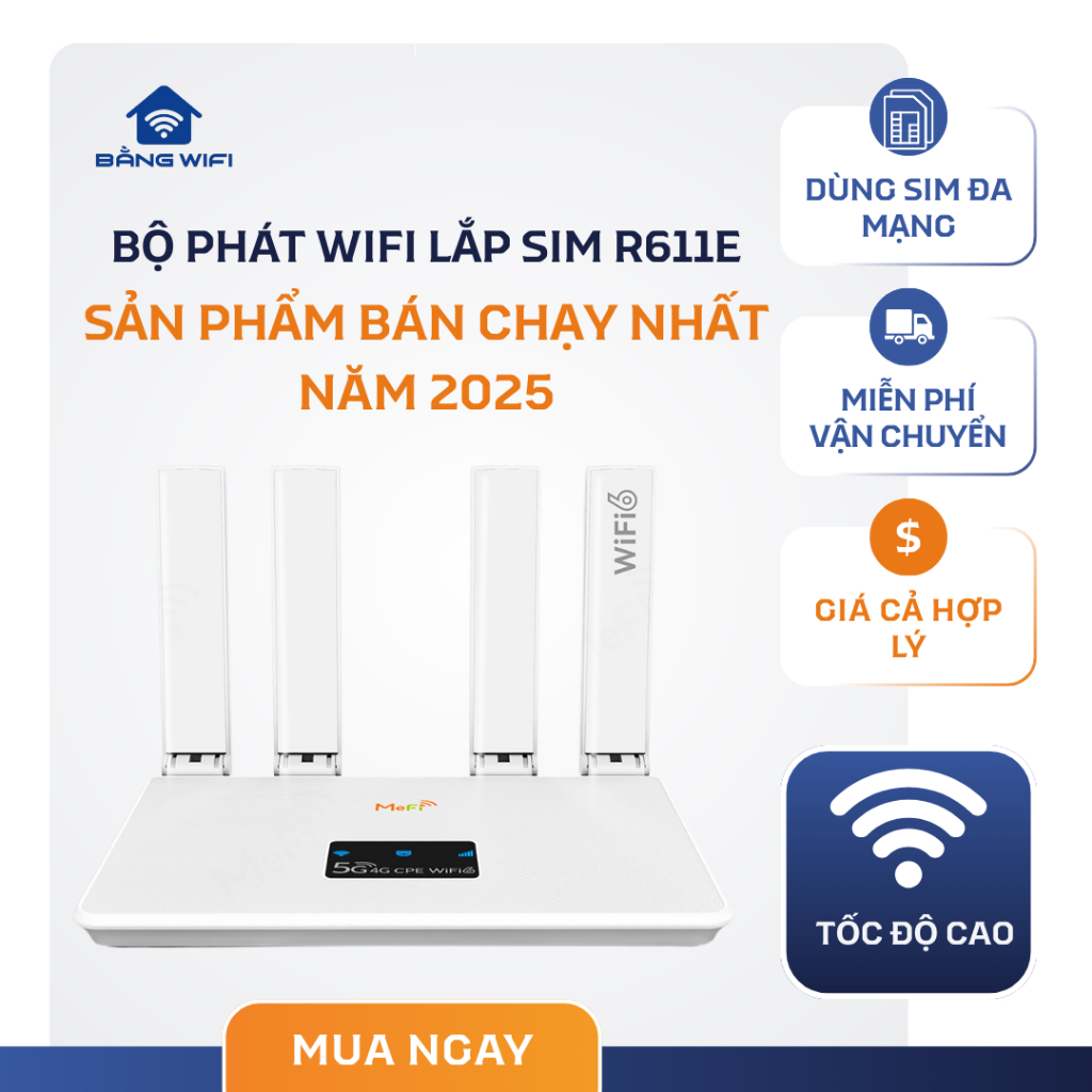 Bộ Phát WiFi Lắp Sim 4G_ R611C – Sản Phẩm Bán Chạy Nhất 2025