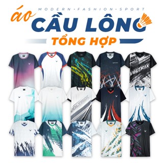 [Nhiều Mẫu] Áo Cầu Lông Nam VOLTRIX. Áo Thể Thao Nam, Chất Poly Ánh Kim, Thời Trang, Thoáng Khí