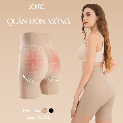 Quần Độn Mông Loire QDM03 Mỏng 3D Không Đường May, Gen Bụng Nhẹ, Không Lộ Viền