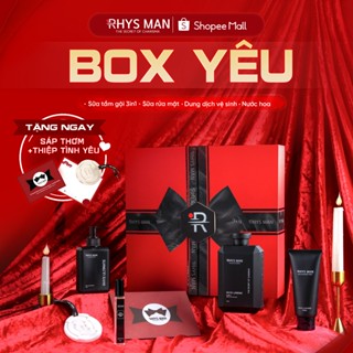  Quà tặng Valentine - Sữa tắm gội 3in1 350ml & Sữa rửa mặt 100ml & Dung dịch vệ sinh 120ml & Nước hoa nam 10ml RHYS MAN 