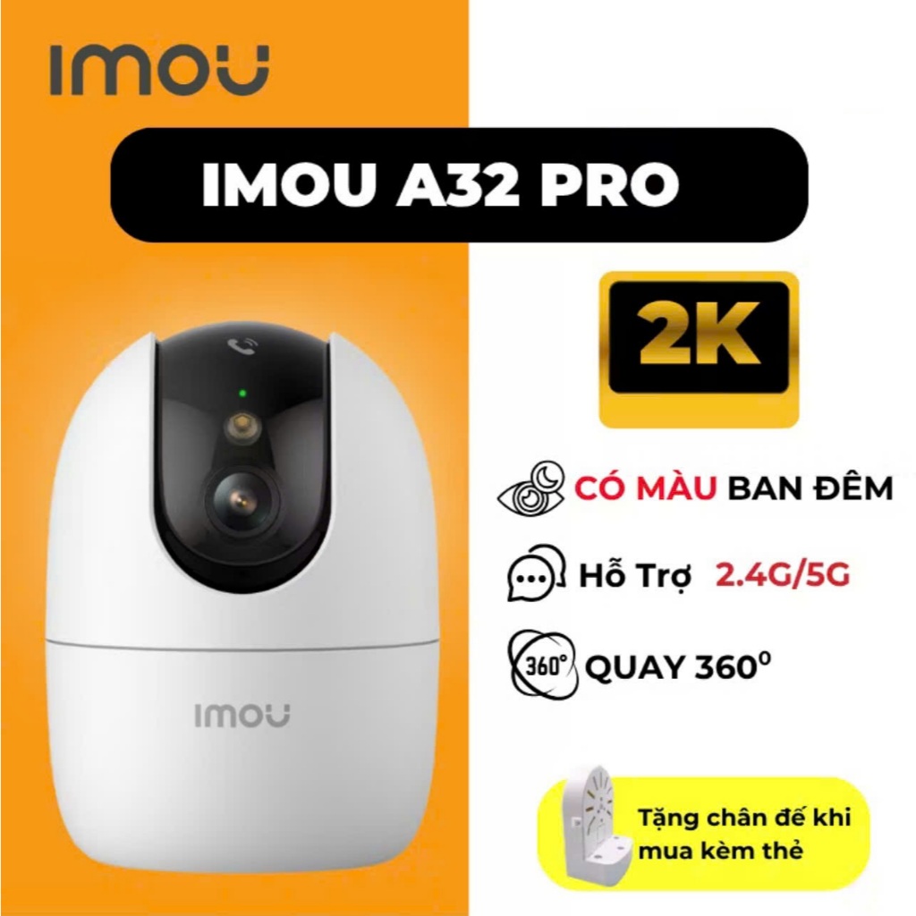 Camera Wifi Imou A32 PRO 3M / A52 PRO 5M, QUAY BAN Đêm có màu, Xoay Trong Nhà, Đàm Thoại 2 Chiều