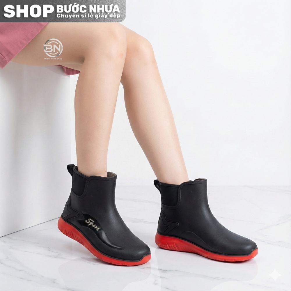 Ủng cao su bảo hộ lao động - ủng ngắn chống nước đi mưa làm vườn nông nghiệp
