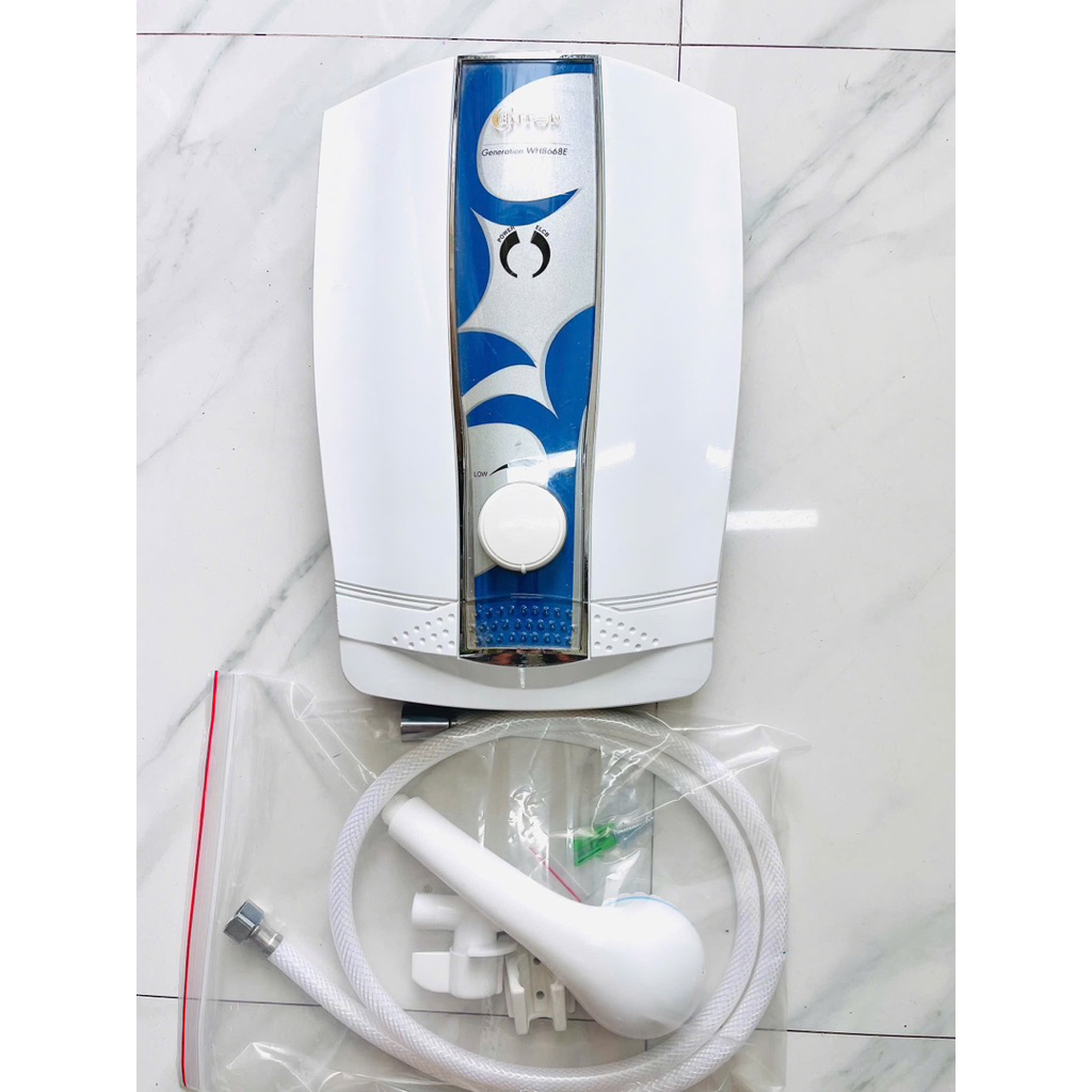 MÁY NƯỚC NÓNG CENTON CỦ CÓ BƠM (có bảo hành ) trọn bộ :máy +van+bộ vòi sen