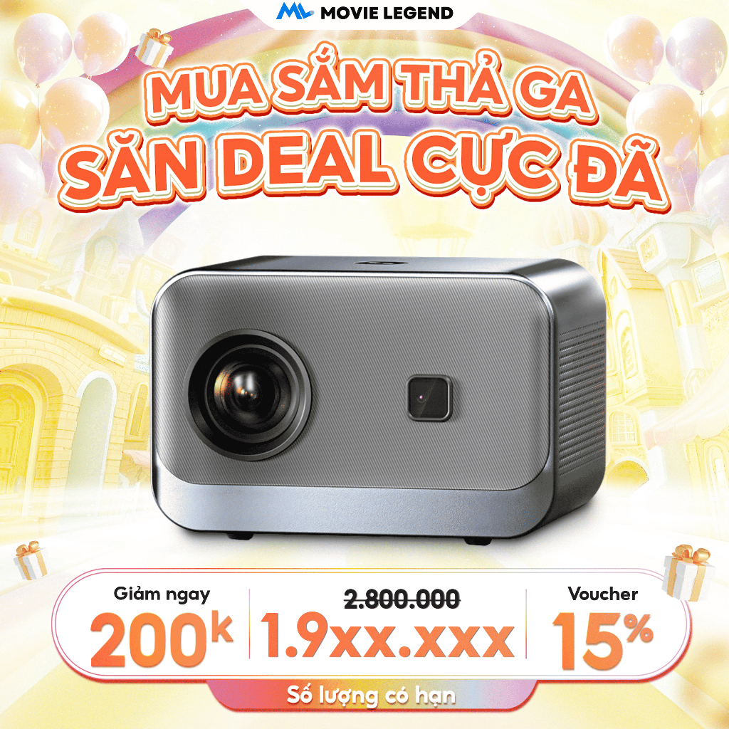 [ HOT 2025 ] Máy Chiếu Mini S7 Pro - Máy Chiếu Movie Legend - Hỗ Trợ Full HD, Hệ Điều Hành Android