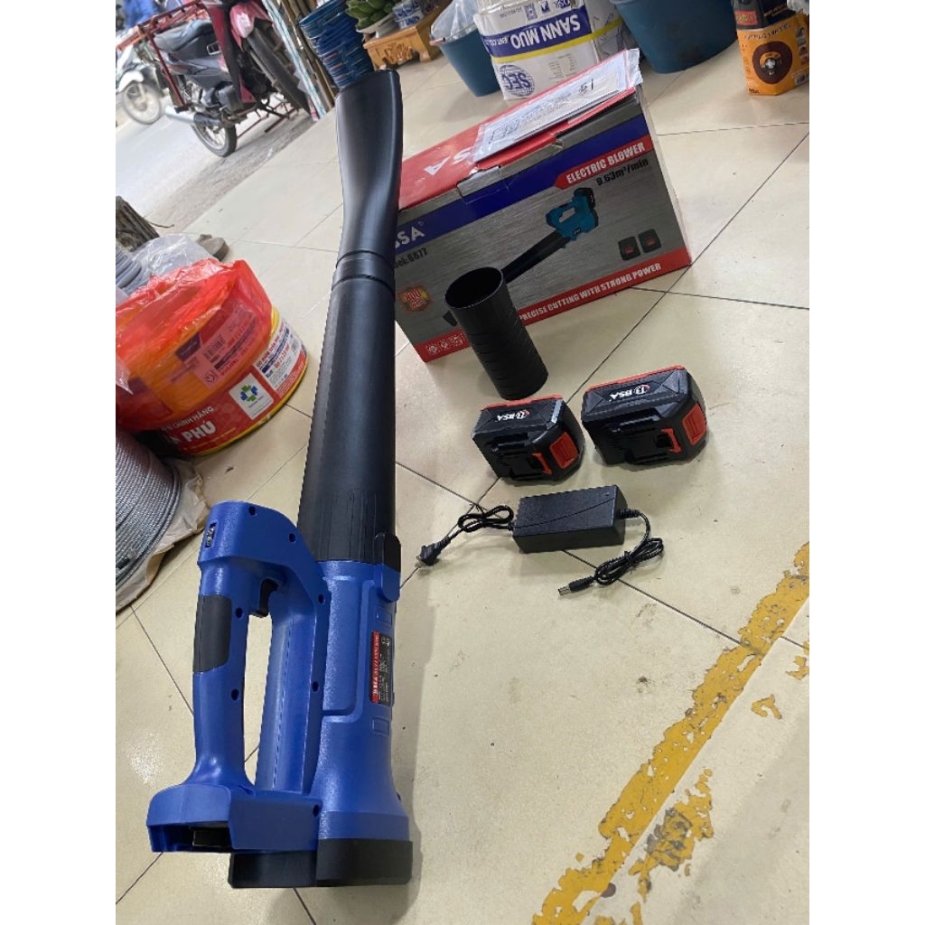 Máy thổi lá dùng pin BSA model:8877 9.63m³/min hàng bao khỏe 2 pin