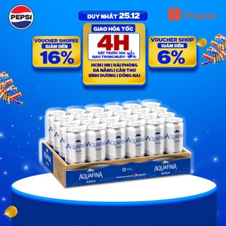   HỎA TỐC  Thùng 24 Lon Nước Uống Có Gaz Aquafina Soda  320ml lon  