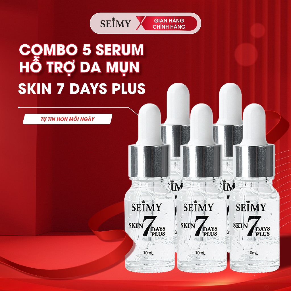 Combo 5 Chai Serum Mụn Thâm Seimy - Skin 7 Days Plus