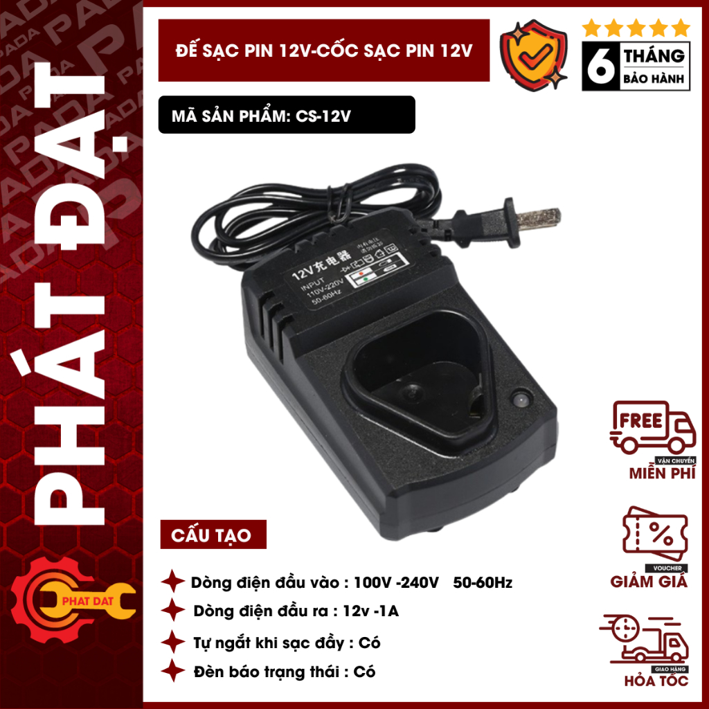 Đế sạc pin 12V-18V-Cốc sạc pin 12V,18V