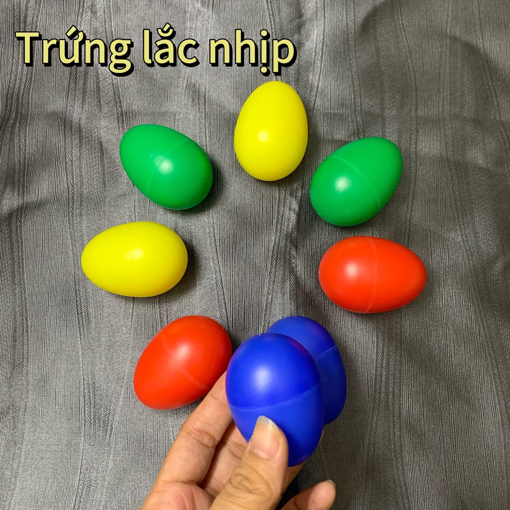 ( Đủ 10 màu ) Trứng Lắc Cajon, Egg Shaker Cajon - Ảnh thật