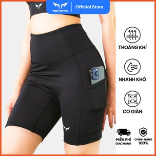  Quần Bó Cơ Chạy Bộ Nữ Wolf Active Compress Run 78 Quần Short Legging Cao Cấp Co Giãn 4 Chiều 