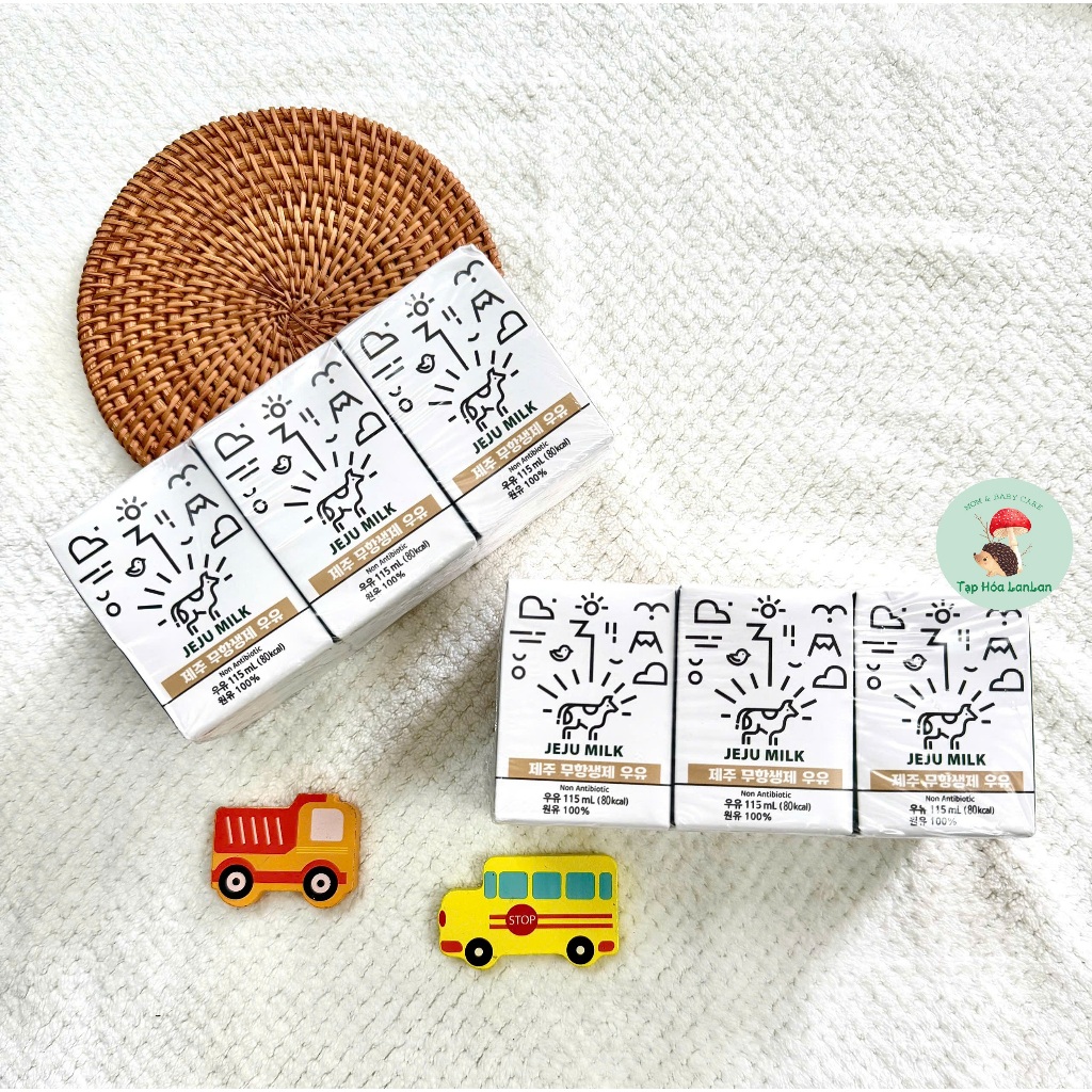 [ THLL ] THÙNG - SỮA TƯƠI KHÔNG KHÁNG SINH JEJU MILK 115ML